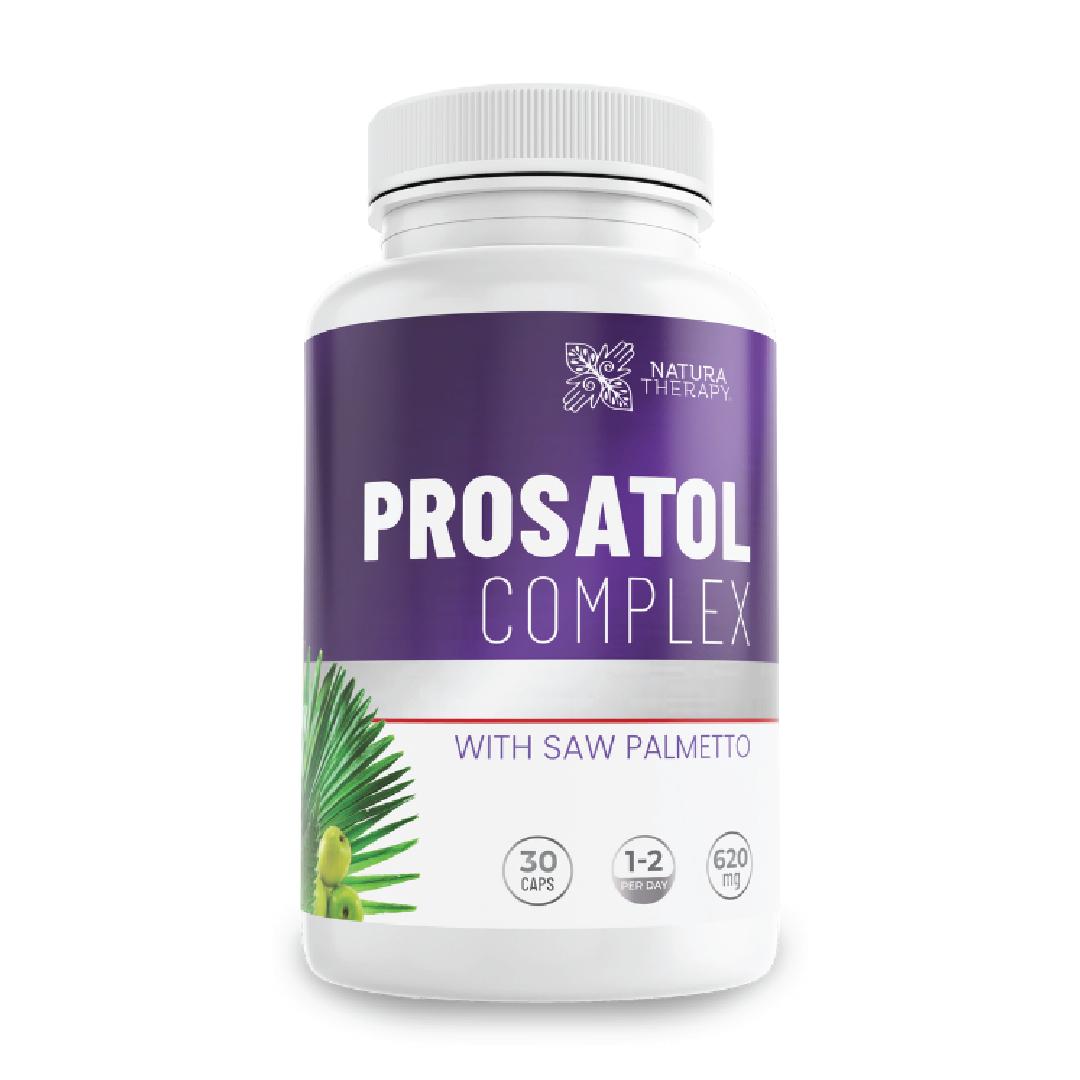 Natura Therapy Prosatol Complex Natura Therapy Prosatol Complex besin takviyesi: Saw palmetto, çinko ve 7 sinerjik bitki özü içeren formülasyon.